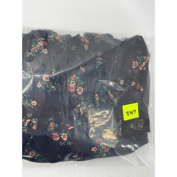 Guess Women's Sheer Short Sleeve Black Floral Peasant Boho Top Blouse Size XS - Picture 15 of 15